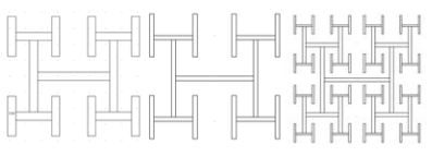 Fractal geometry: Repeating H pattern