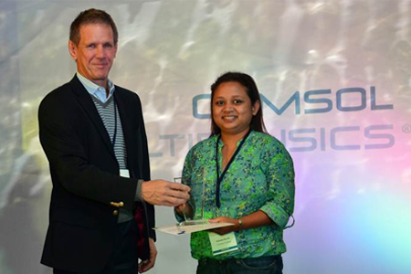 Best Paper award winner in the General category Fahmida Naznin from TVS Motors, Tamil Nadu