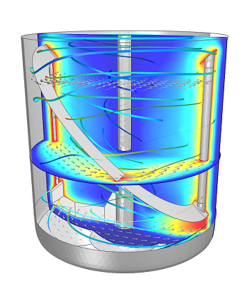 mixer flow comsol simulation cfd non isothermal module showcases capabilities fluid appliances