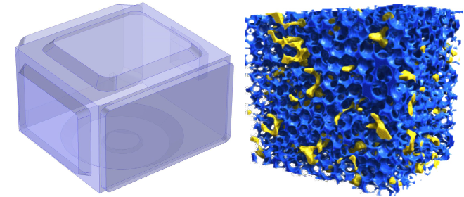 Microwave geometry and porous potato material