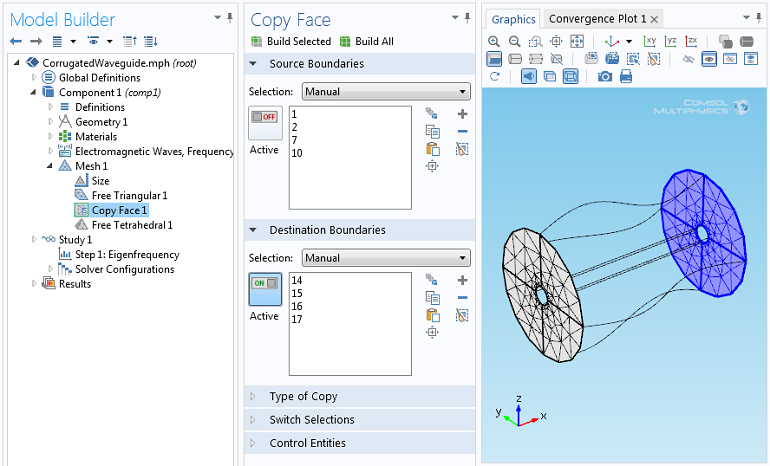 Screenshot of the Copy Face feature