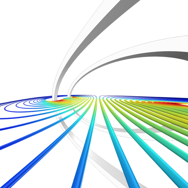 在 COMSOL Multiphysics 中模拟亥姆霍兹线圈的一个示例。