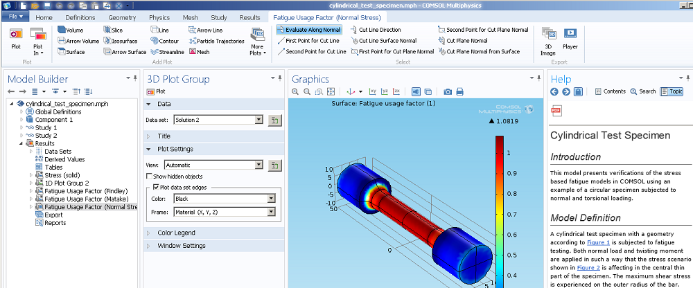 comsol multiphysics tutorial example 1 5.4