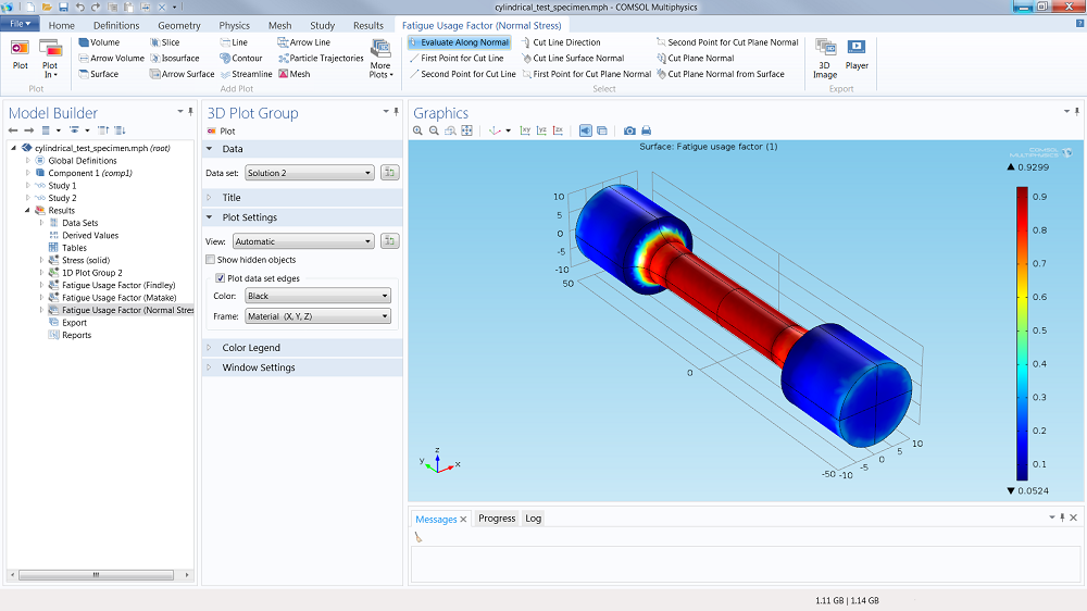 Screenshot of a MPH-file in COMSOL Multiphysics