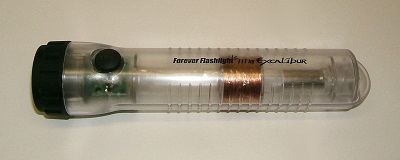 Image of the Faraday or linear induction flashlight