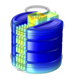 مدل Multiphysics COMSOL دستگاه ذخیره‌سازی واکسن غیرفعال