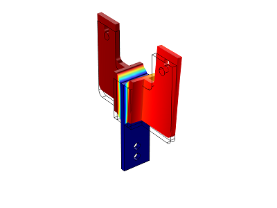 Model shows displacement within viscoelastic structural dampers.