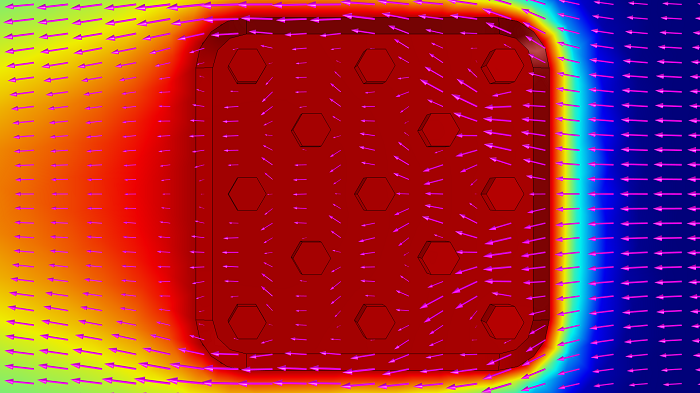 XY View of the heat sink.