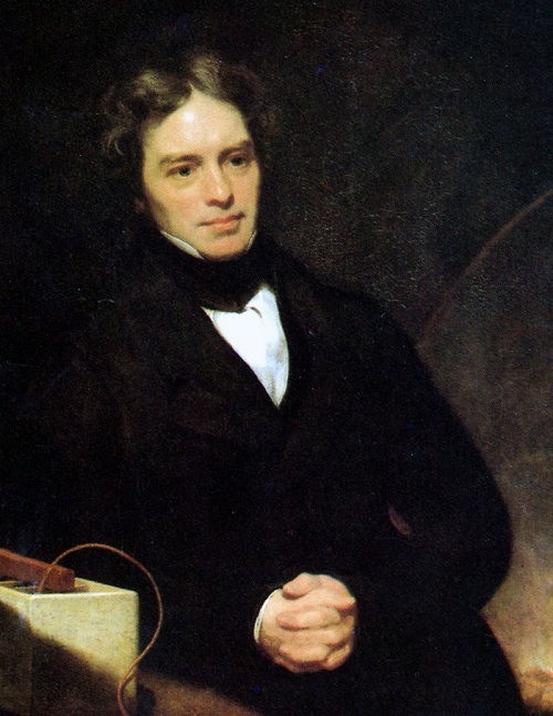 An oil painting of Michael Faraday.