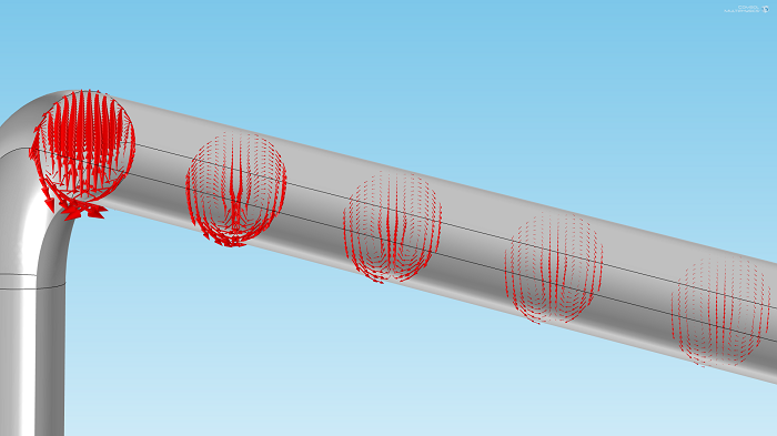 Model shows arrow plots after component is set to zero.