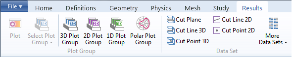 Ribbon in COMSOL Multiphysics.