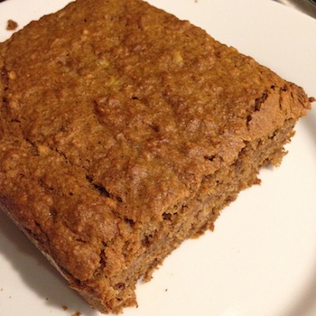 Baked vegan banana bread made with brown sugar.