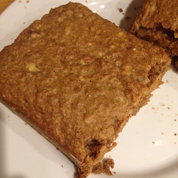 Baked vegan banana bread made with white sugar.