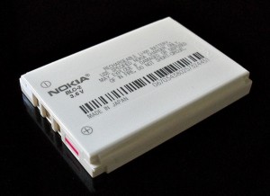 Lithium-ion battery from a cell phone.