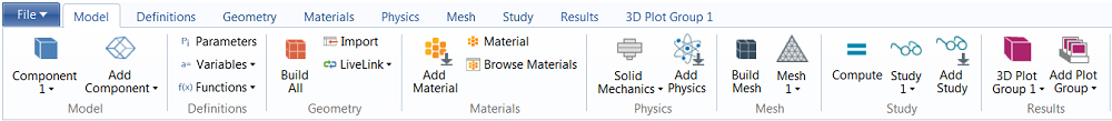 physics interfaces in study subsection comsol 5.1