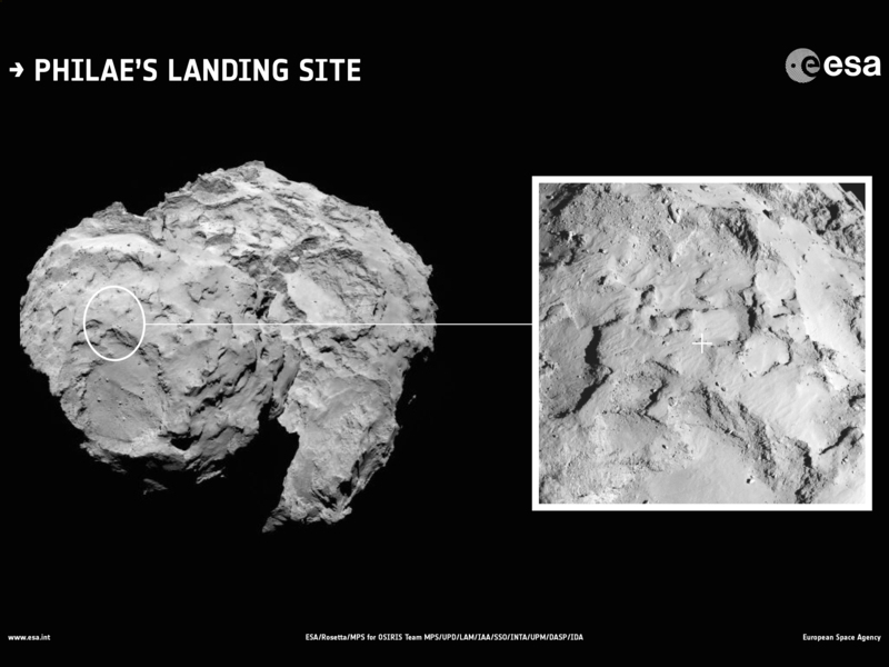 An image of Agilkia, the landing site of Philae.