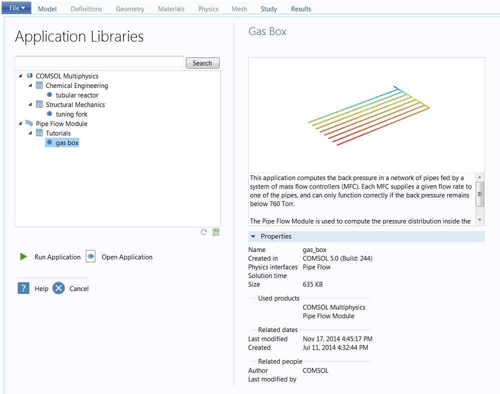 Adding the Gas Box app to the Application Library.