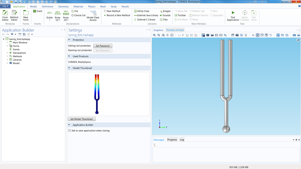 An image showing the open Tuning Fork app.