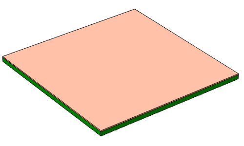 A seed layer is applied to a printed circuit board.