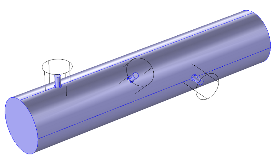 Additional cylinders are added to the domain.