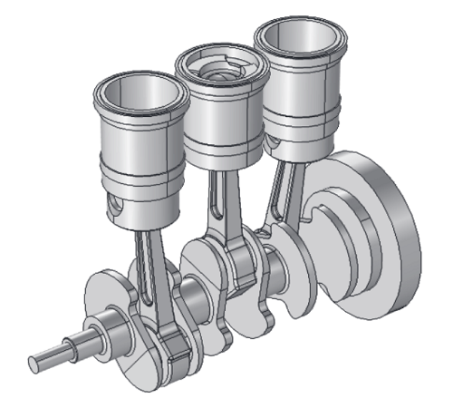 The geometry of a reciprocating engine.