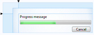 A screenshot of the Progress Message bar is displayed here.