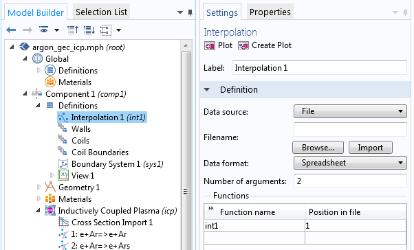 How to import EEDF data into a plasma model.