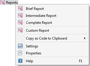 A screenshot that shows how to create a report.