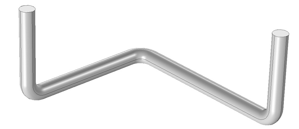 An image of a CAD model of a pipe.
