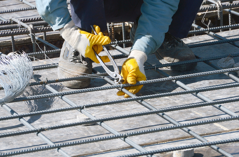 An image of a rebar for use in reinforced concrete.