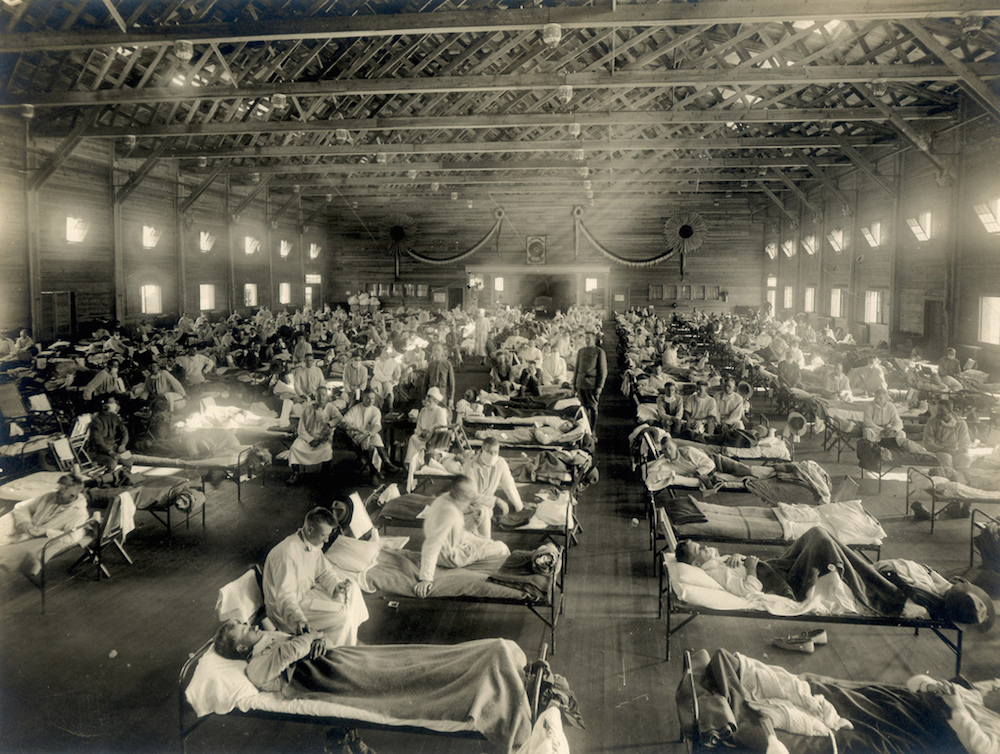 A hospital during an influenza epidemic.