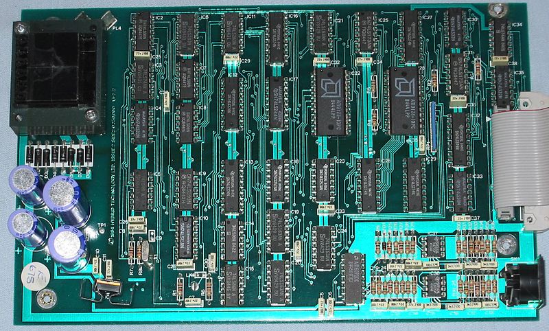 A photograph of a typical circuit board.