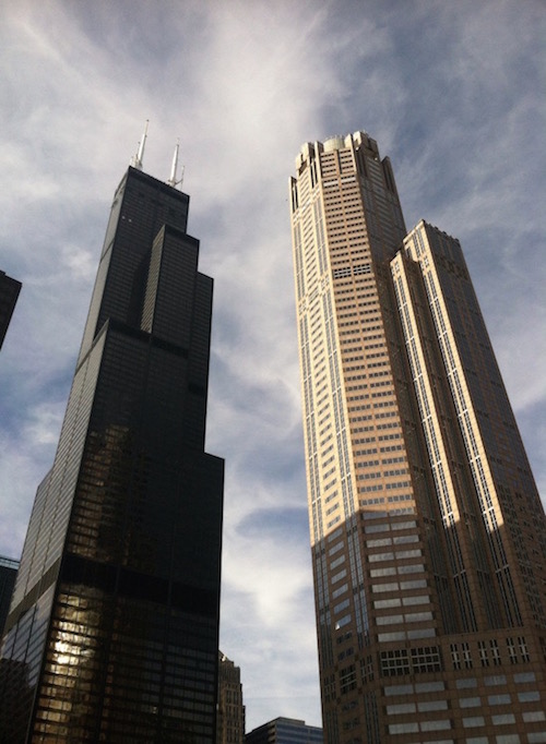 Energy efficiency is important in building design, including the skyscrapers shown here.