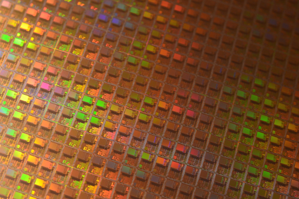 Image showing a wafer, a key element in many electronic designs.