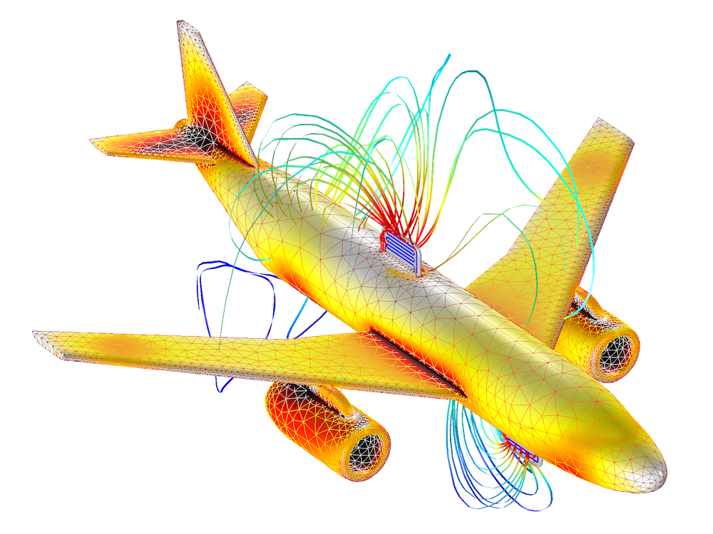 Image depicting airplane crosstalk on an airplane's fuselage.