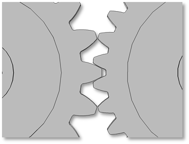 Image showing gears that have different modules.