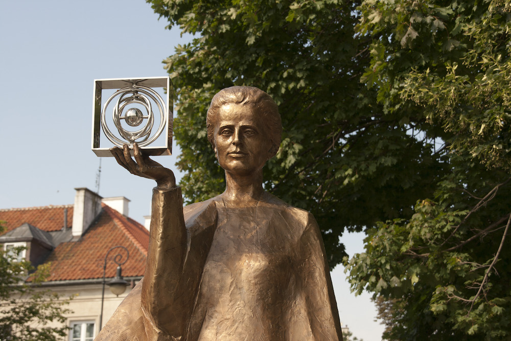 A monument of Marie Curie.