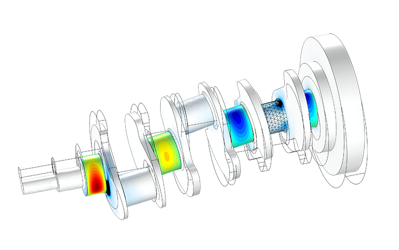 A model created with the Rotordynamics Module from COMSOL.