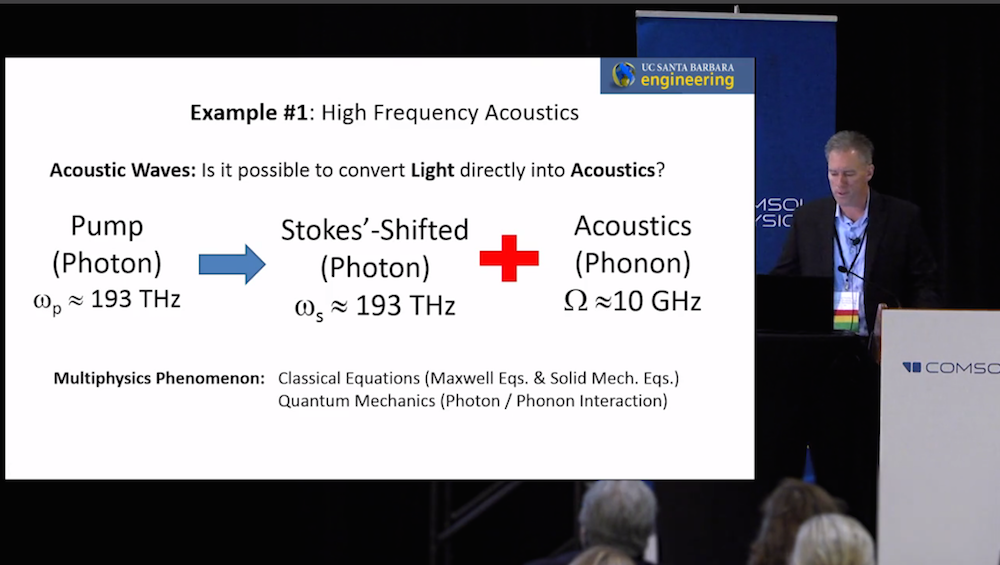 A photograph from the keynote video on solving transport process problems with simulation.