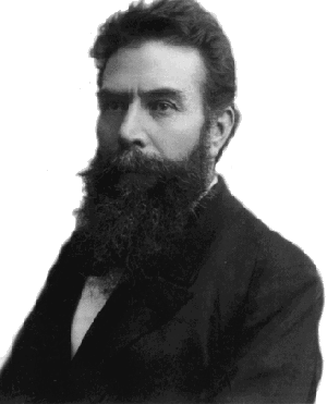 A portrait of Wilhelm Conrad Röntgen.