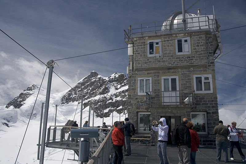 A photo of the Sphinx Observatory in Switzerland.