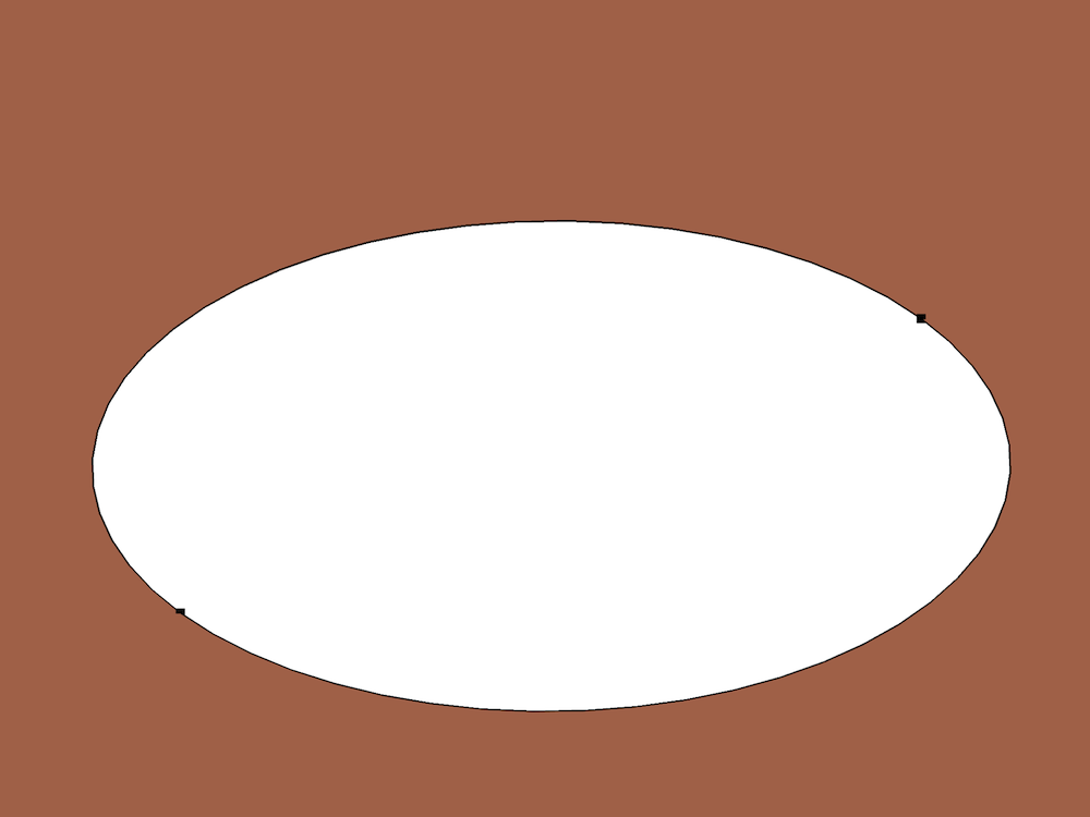 The geometry of a hole in a copper layer after the segmented edges have been joined together; file courtesy Hypertherm, Inc.