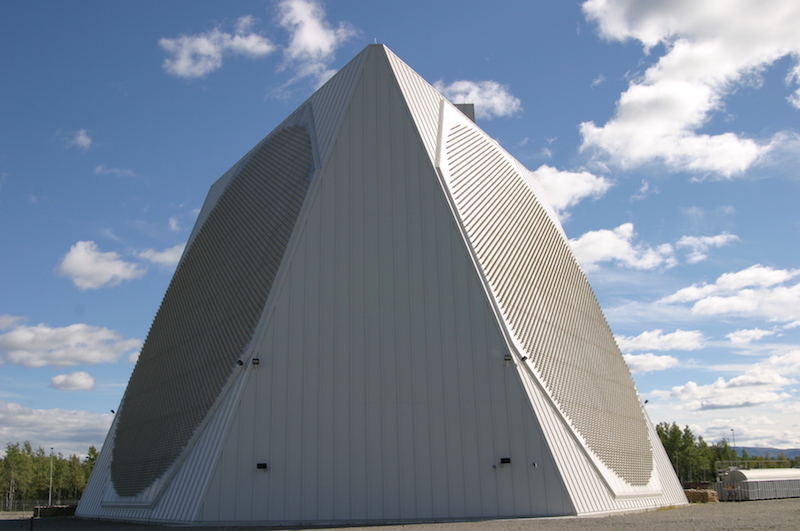A photo of a phased array radar system.