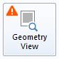 A screenshot of the Geometry View button with a warning message.