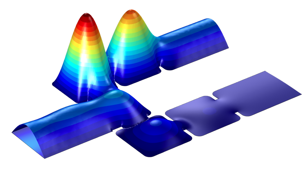 An EM simulation of a diplexer millimeter-wave frequency device.