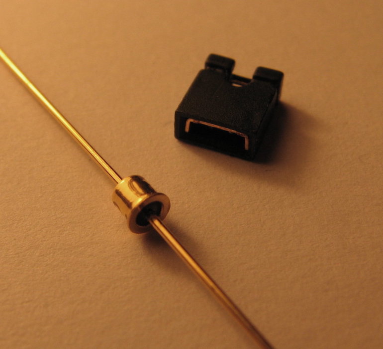 A photo of a tunnel diode.