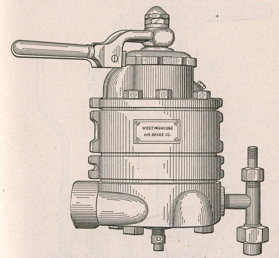 A sketch of the Westinghouse air brake design.