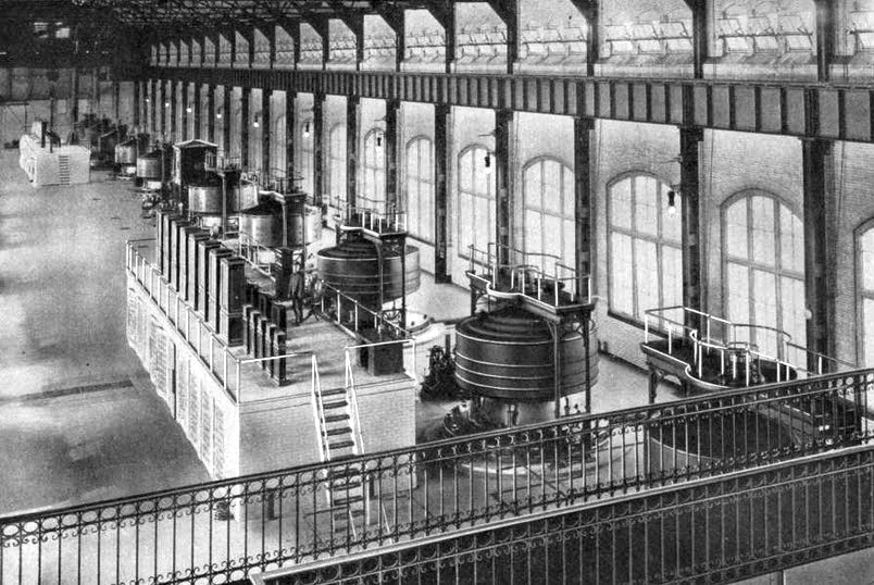 A photo of Westinghouse's Niagara Falls generators.