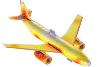 An EM model of an airplane.