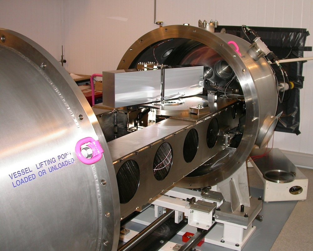 A photograph of the HARPS échelle spectrograph.
